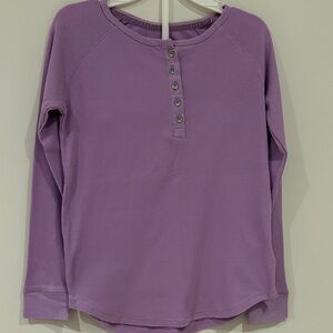 Tractr Lavender Ribbed Top